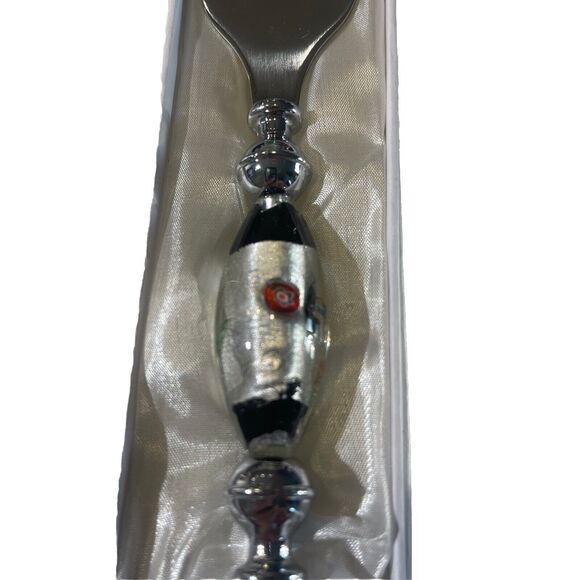 Bottle Opener 6" Stainless Steel With Hand Blown Glass Handle From Murano, Italy - Picture 2 of 7
